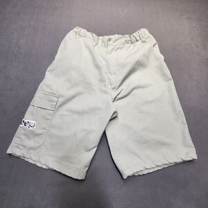 VTG Jeep Cargo Shorts Mens 28 Green UAW Elastic Waist Drawstring Made In USA